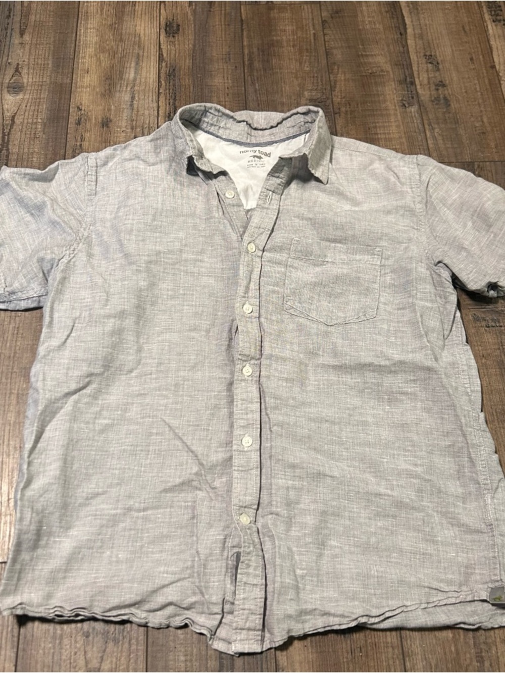 Horny Toad Light Gray Short-Sleeve Button-Up Shirt
